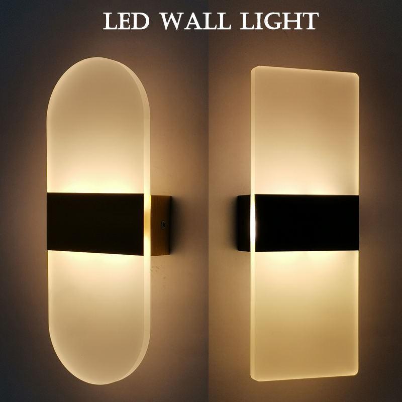 Aplique de pared de acrílico para interiores de 6 W, luces de Club nocturno, lámpara de pared de fondo de Tv, lámpara de pared para cabecera de interior, lámpara de pared para Hotel