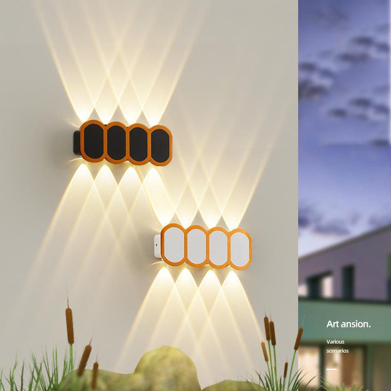 Luz LED de pared de 6W y 12W para exteriores, resistente al agua, IP65, lámpara de pared de jardín para porche, lámparas de iluminación para decoración de cabecera de dormitorio interior, lámparas de aluminio