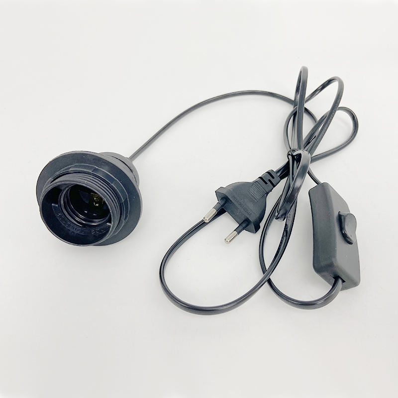 Cable de alimentación de extensión E27 E14 US AU UK EU con Cable de interruptor 303, Base de tornillo de 1,8 m, portalámparas, lámpara colgante LED, enchufe de bombilla