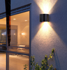 Sensor de movimiento 12W LED Aplique de pared Impermeable IP65 Porche Jardín Arriba y abajo Lámpara de pared Semicircular Lámpara de pared impermeable
