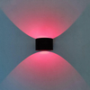 Luz de pared de anillo circular RGB de 5W para decoración de interiores, luces brillantes, lámpara de pared LED negra/blanca, luz de arriba y abajo