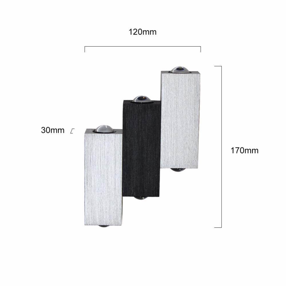 Luz led decorativa plateada de 6W, nueva lámpara de pared para escalera al aire libre y luz nocturna para exteriores, luces de pared para el hogar, luces elegantes para el hogar