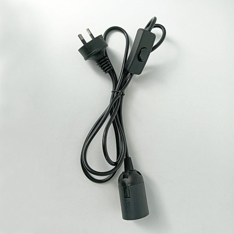 Cable de alimentación de atenuación de la UE de 1,8 M, Bases de lámpara E27, enchufe redondo con Cable de interruptor para lámpara de araña E14, portalámparas, 220V, 110V