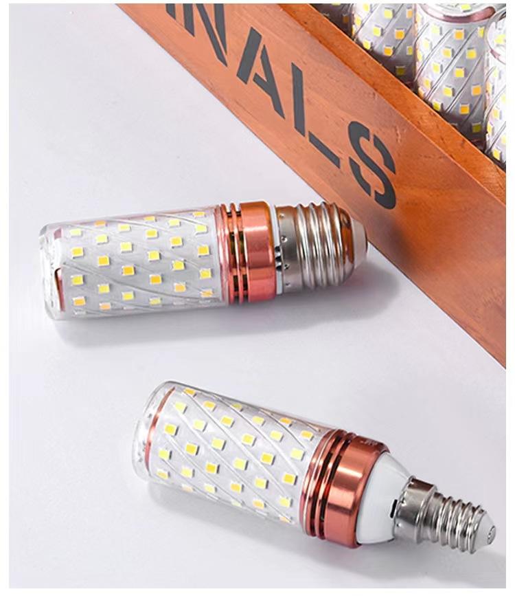 7W LED E14 E27 bombilla tricolor temperatura maíz bombilla 12W 16W 18W bombilla de araña para luz interior