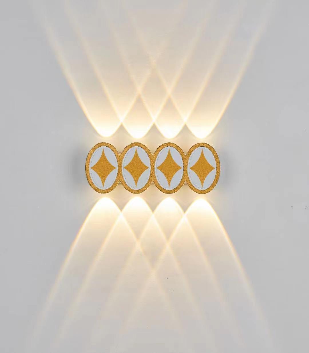 Aplique Led de pared de estilo moderno Simple dorado, lámpara impermeable, accesorio de iluminación luminosa, candelabro de decoración interior