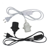 Enchufe AU EU US de 1,8 m, Cable de alimentación E27, Base de portalámparas de diente completo con Cable de interruptor 303 para bombilla LED colgante
