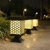 Lámpara solar de 5 LED para patio, lámpara de suelo para césped, lámpara solar para jardín, enrejado de jardín, decoración de luz para habitación antigua al aire libre, estilo americano 