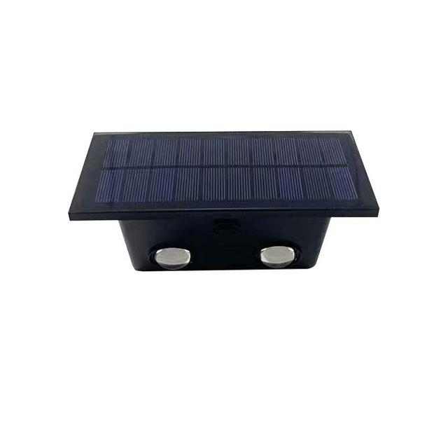 Luces de tierra solares Led Luces de cubierta de escalera de jardín Lámpara de tierra impermeable Lámpara de pared solar impermeable al aire libre
