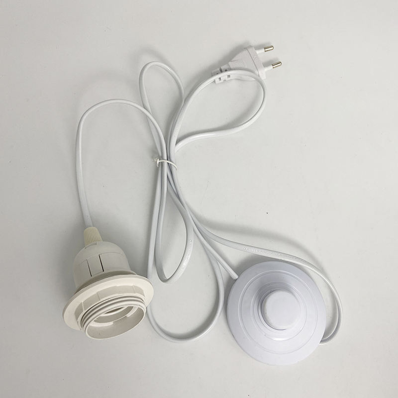 Enchufe europeo e27 cable de alimentación portalámparas con enchufe europeo interruptor de encendido/apagado VDE OEM 2.5A 250V mejor precio calidad