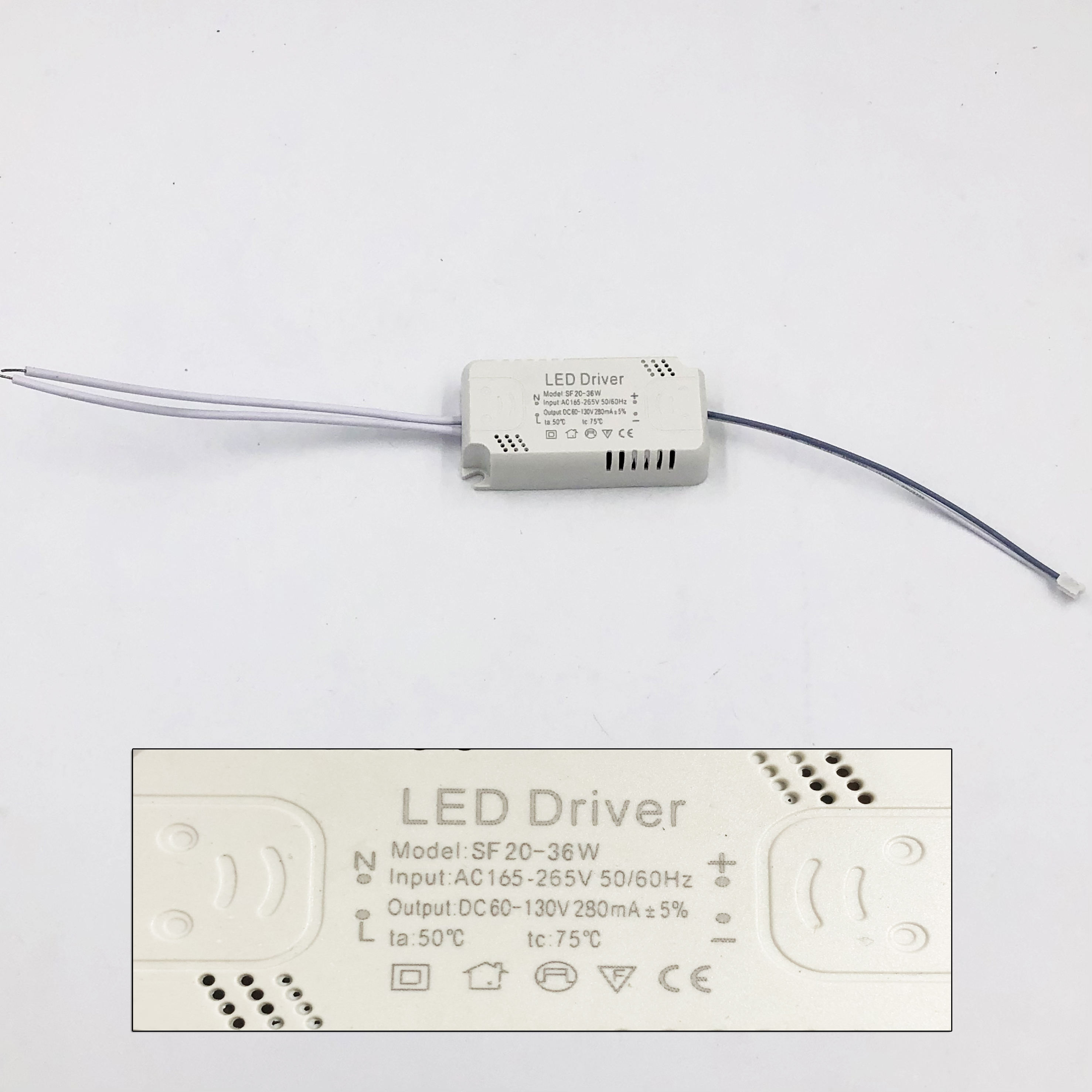 Controlador LED de 8-120 W, fuente de alimentación del controlador Led, transformador de iluminación no aislado, entrada de AC175-265V, adaptador de luminaria para lámpara led