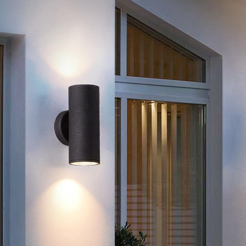 6W COB Up And Down Dual-Head Outdoor Led Wall Light Lámpara de pared Cilindro Interior Balcón Accesorio Impermeable IP65 Lámpara de porche