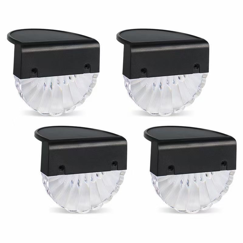 Lámpara solar LED de color blanco cálido para escaleras, luces de jardín para exteriores, luz solar impermeable para balcón, decoración para valla de escalera de Patio