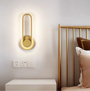 Lámpara de pared giratoria táctil para dormitorio, mesita de noche, interior, sala de estar, luces de pared Led, accesorio, luz de escalera, lámparas decorativas Hagood