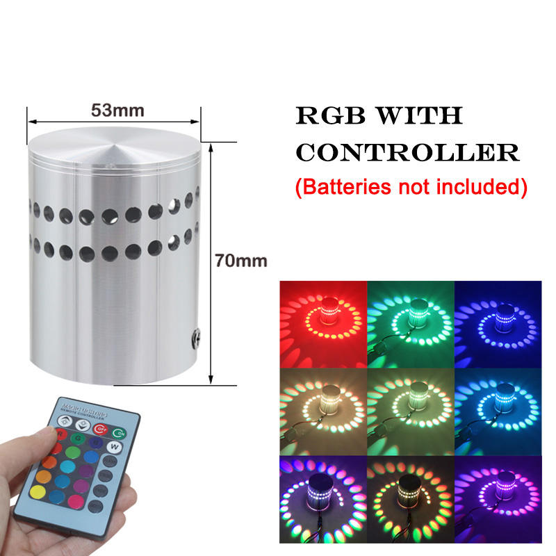 Lámpara de pared LED Luz de techo RGB colorido Control remoto IR Novedad innovadora decoración simple creativa sala de estar