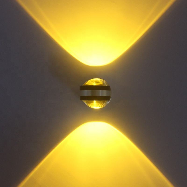 Lámpara de pared LED para interiores, decoración para sala de estar, luz de pared, accesorio de iluminación para el hogar, luz para escaleras, AC90-260V redondo de aluminio
