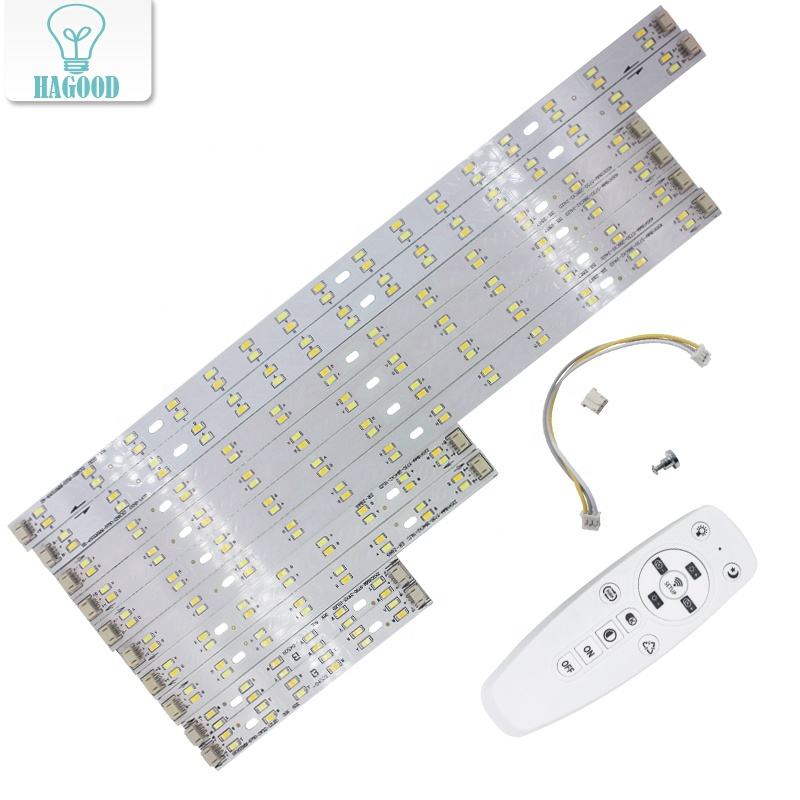 Lámpara de techo LED regulable de 24 W, luminosa, de tres colores, ajustable, 5730SMD, iluminación de fuente de luz, control infrarrojo, luz descendente para dormitorio