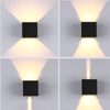 Ajustable Ip65 High Lumen 12W Cube Up And Down Led Lámpara de pared LED para exteriores