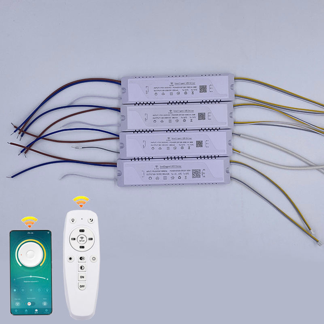 Transformadores de iluminación LED de 8 vías, 480W, 576W, fuente de alimentación del controlador de 2,4G, controlador led regulable, controlador adaptador led seguro de alta calidad