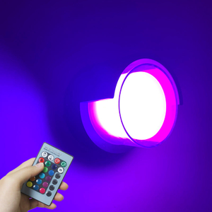 Lámpara Led de pared Art Deco acrílica a prueba de agua, iluminación para exteriores, candelabro de pared, luces Led RGB para pared con Control remoto, lámpara de pared