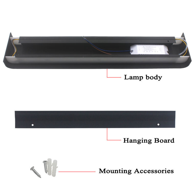 Gran oferta Ed lámpara de pared de aluminio 2,4g aplicación inteligente tira de Control remoto arriba y abajo lámpara de pared sala de estar TV hogar lámpara espejo frontal L