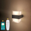 10 * 2W Accesorios de iluminación Montado en la pared 2.4G Luz de pared LED Temperatura de tres colores con control remoto Lámpara de pared impermeable de acrílico
