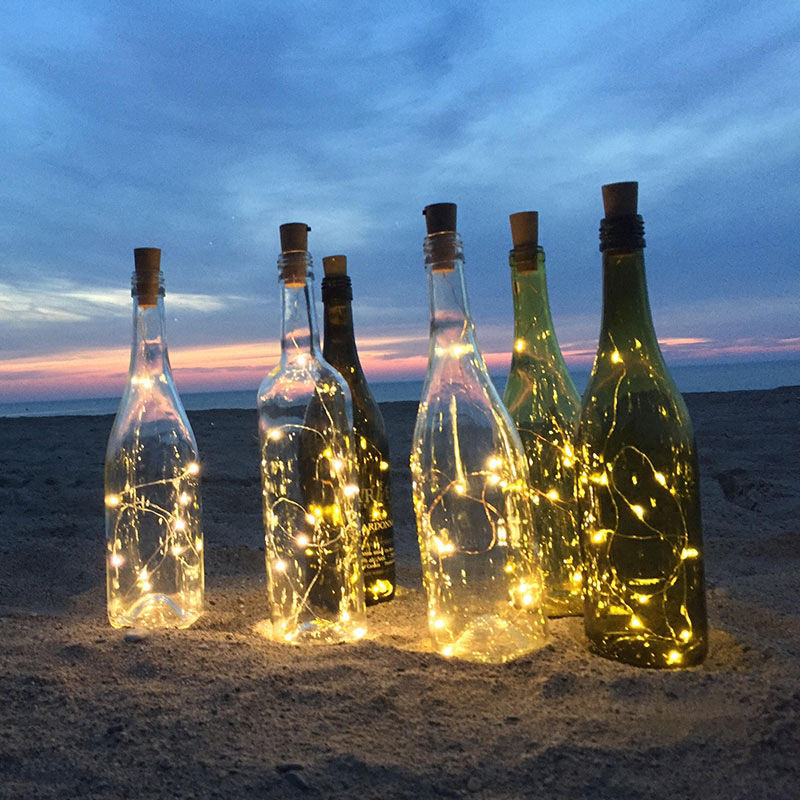 Novedad 2M 20leds LED cobre Hada noche luz impermeable guirnalda lámpara para jardín Navidad boda fiesta decoración iluminación