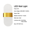 Aplique de pared de iluminación de aluminio LED de 6W, moderno y sencillo, para Bar interior, Hotel, pasillo, decoración del hogar, lámpara de pared LED