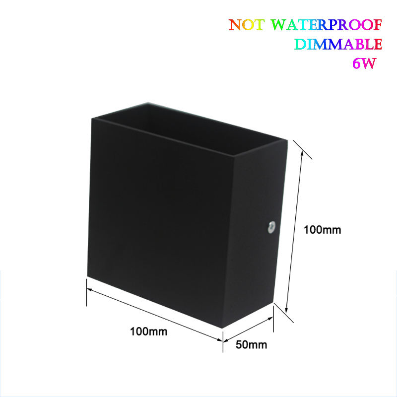 Aplique COB de 6W, pasillo de aluminio moderno, 3000K + iluminación, luz LED de pared, lámpara interior, luces de proyección Industrial para interiores