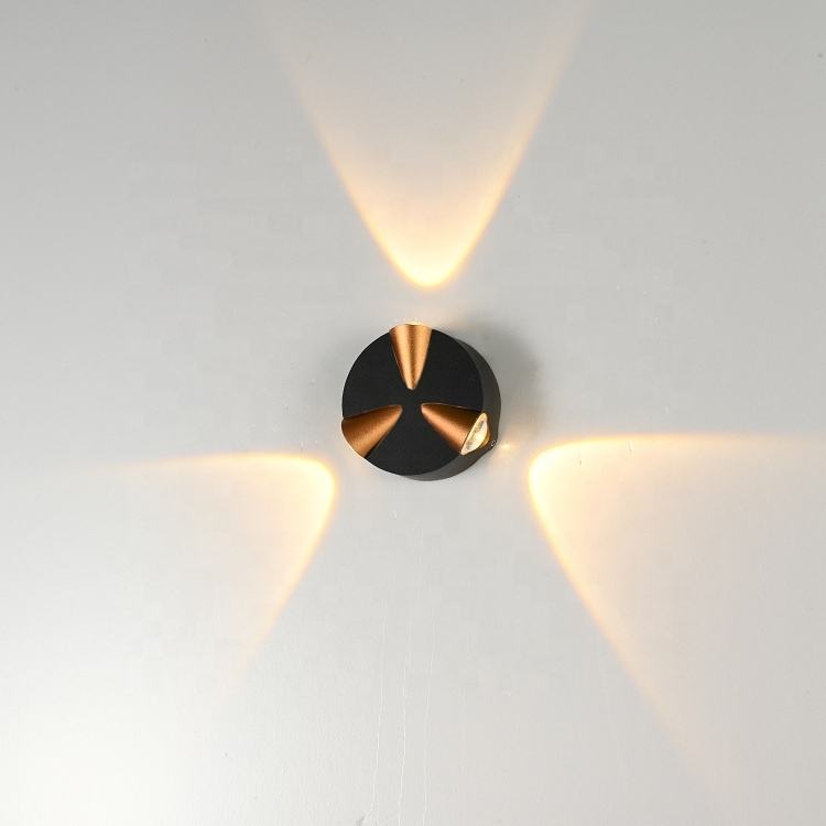 Lámpara de pared LED impermeable para exteriores, luz de pared para porche, jardín, dormitorio, candelabro nórdico moderno para interiores, luminaria 2/4/6/8/10/12W AC85-265V