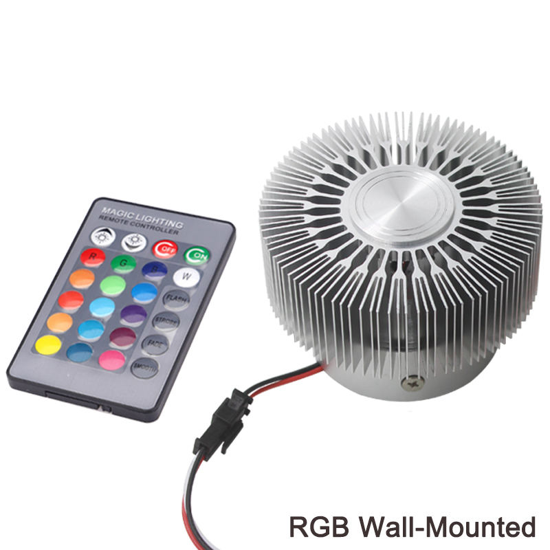 Girasol 3W RGB AC 220V KTV Lámpara de pared LED de techo 220V iluminación Arriba y abajo LED lámparas de patio lámparas de puerta lámparas para la decoración del hogar