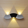 Luces de pared LED de 6W, lámpara de pared de arriba y abajo para interiores, iluminación interior led hecha de aluminio, lámpara de pasillo, iluminación de pared, plata, blanco frío