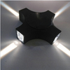 Nuevo LED Lámpara de pared para exteriores 12W Cross Star 4 lados Iluminación impermeable IP65 para decoración de jardín