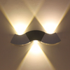 Lightess 3W LED luces de pared interior arriba y abajo lámpara de pared de aluminio lámpara de pasillo iluminación de pared plata blanco frío