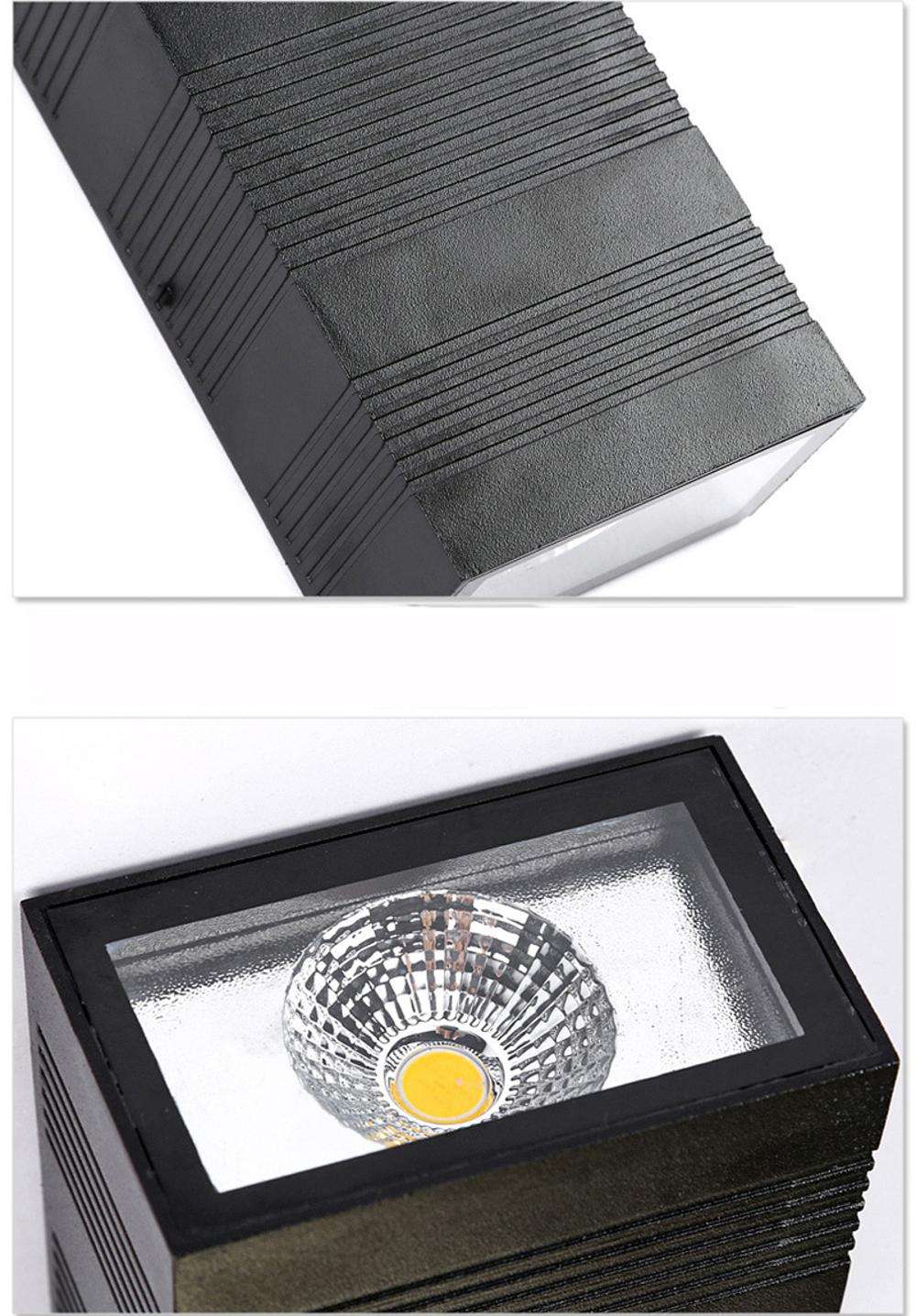 Arriba y abajo COB Lámparas de pared LED modernas 10W Iluminación exterior interior Aplique de pared impermeable montado en la pared