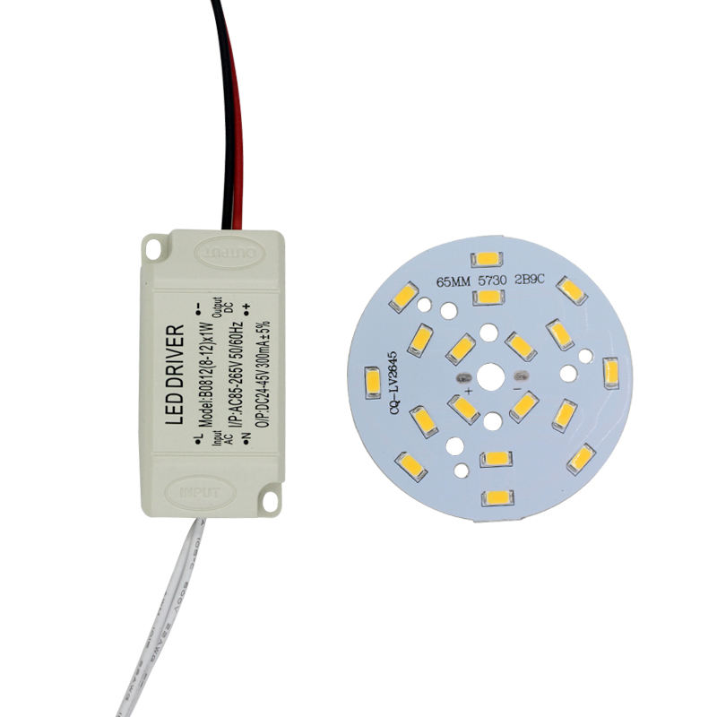 3W 5W 7W 9W 12W 15W 18W 24W SMD5730 Chip de diodo emisor de luz + fuente de alimentación del controlador LED de carcasa de plástico para luz de techo LED