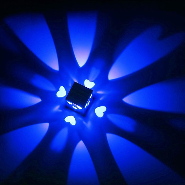 3W LED Love heart 3W RGB Lámpara de pared con control remoto para el hogar Dormitorio escalera Vestíbulo Decoración Decorateur Beauty Room