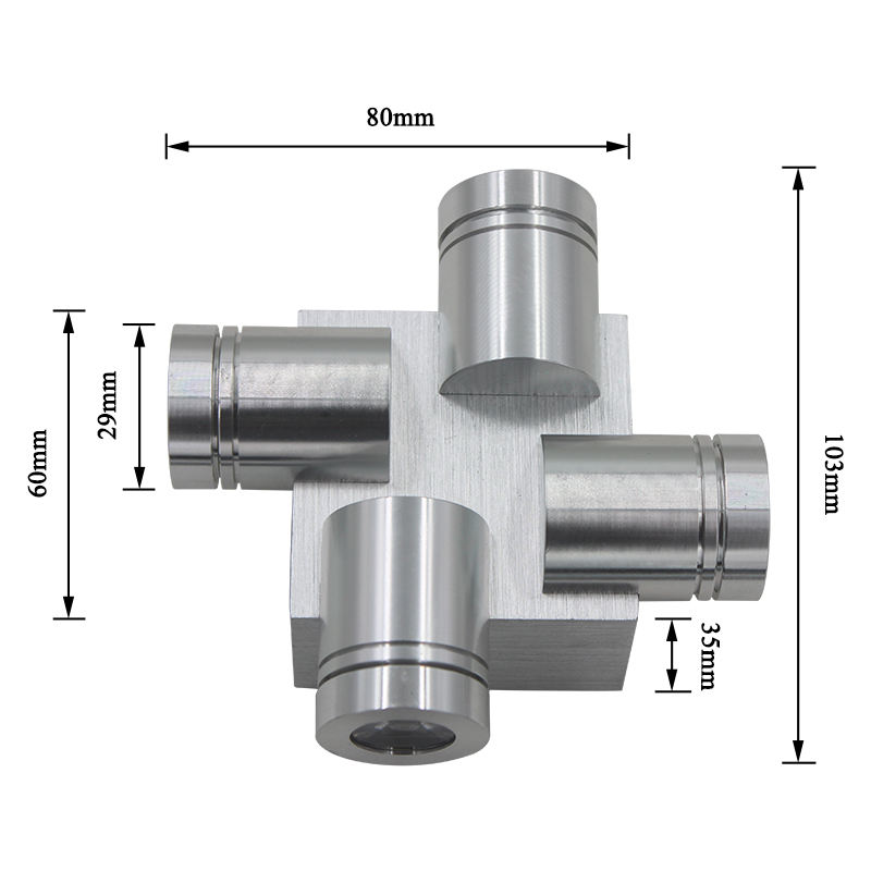 Lámpara de pared LED Montada en la pared 2W 4W Luz de escalera de esquina para decoración de interiores