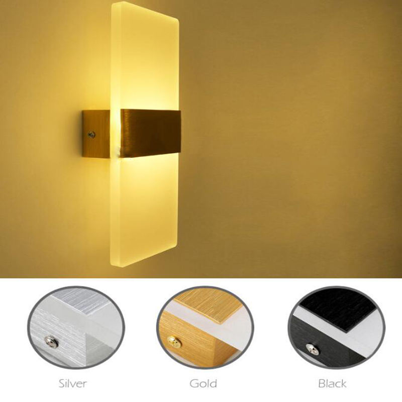 Luz de pared acrílica LED minimalista directa de fábrica para iluminación de habitaciones de hotel con precios luces led estéticas
