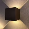 Ajustable IP65 impermeable interior y exterior cubo Cob LED lámpara de pared salón dormitorio aluminio arriba y abajo Led jardín porche luz
