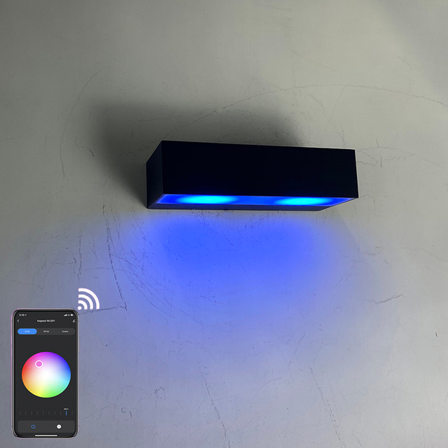 Lámpara de pared inteligente, lámpara de pared led controlada por aplicación, luces led de pared para interiores, luces led de pared para interiores, interruptor de luz controlado por aplicación