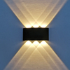Lámpara de pared LED de 6W en forma de arco para exteriores, resistente al agua, hacia arriba y hacia abajo, aplique de pared moderno de aluminio, iluminación de pared