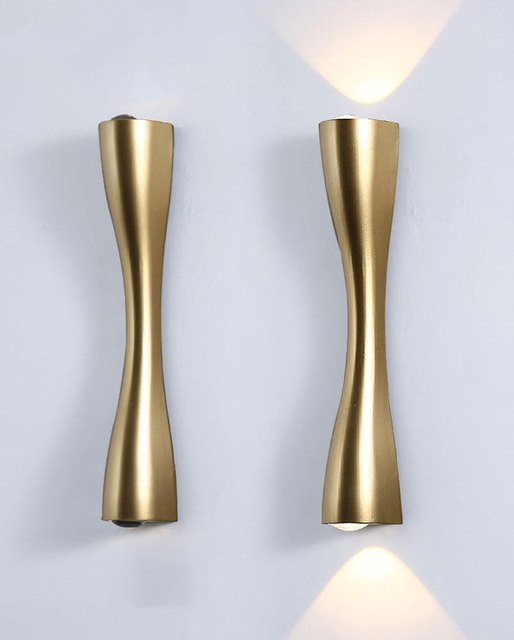 Modo Groothandel Decorar Interior Zwart Goud Aluminio Acryl Ijzer Woonkamer LED Moderne Wandlamp