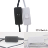 Enchufe de cable de la mejor calidad, interruptor negro 303 con enchufe EU US, los mejores accesorios de lámpara