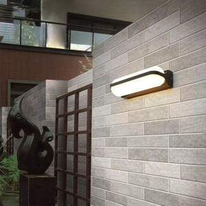 Proyecto de luz de pared para exteriores, impermeable, moderno, decorativo para el hogar, lámpara de pared rectangular, luz montada en la pared