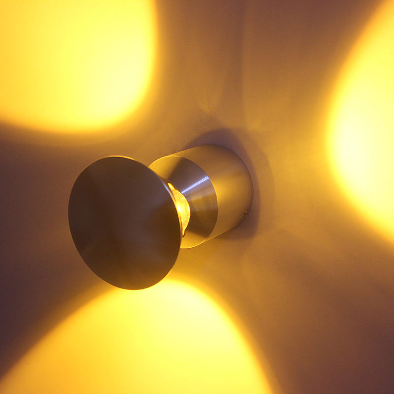 Lámpara decorativa de pared con forma de seta de 3w con luz led y luz nocturna para interiores