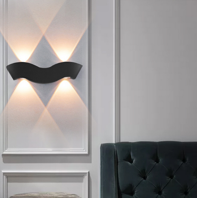 Luz LED de pared moderna impermeable IP65 Up Down 4W iluminación exterior hogar Hotel tienda pasillo porche aplique lámparas de pared AC 220V 110V