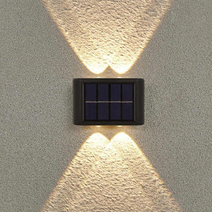 Luz de aluminio con luz solar para jardín con sensor de movimiento Luz solar para exteriores con sensor de movimiento