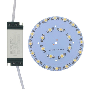 Conductor plástico de la fuente de alimentación de la cáscara del panel LED del tablero del microprocesador del poder más elevado de la estrella de la luz del punto del bulbo de 24W LED