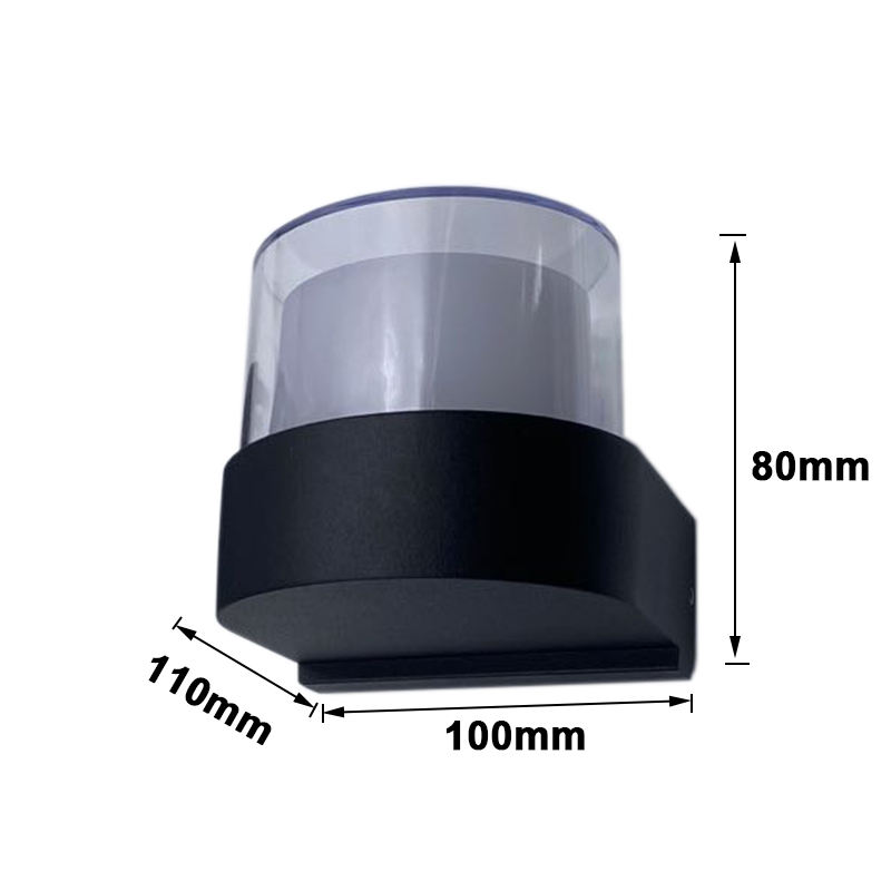 Lámpara led decorativa, lámpara de pared impermeable redonda acrílica y luces de noche para exteriores e iluminación, luces de pared modernas para el hogar