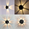 Luz de pared impermeable de setas, iluminación de jardín, lámpara de pared LED para interiores y exteriores, candelabro de pared impermeable, iluminación decorativa para dormitorio